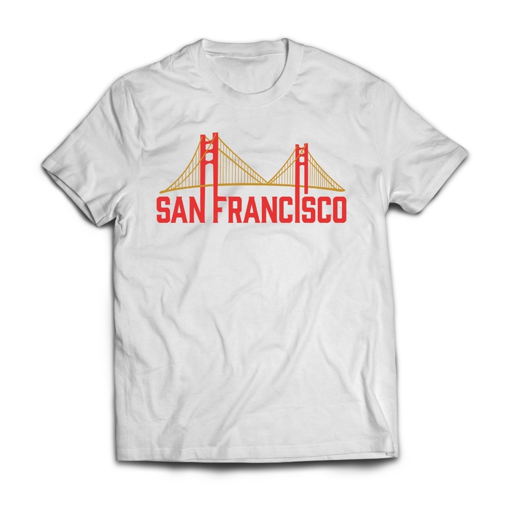 San Francisco Bay Bridge White Tee - Picture 1 of 1